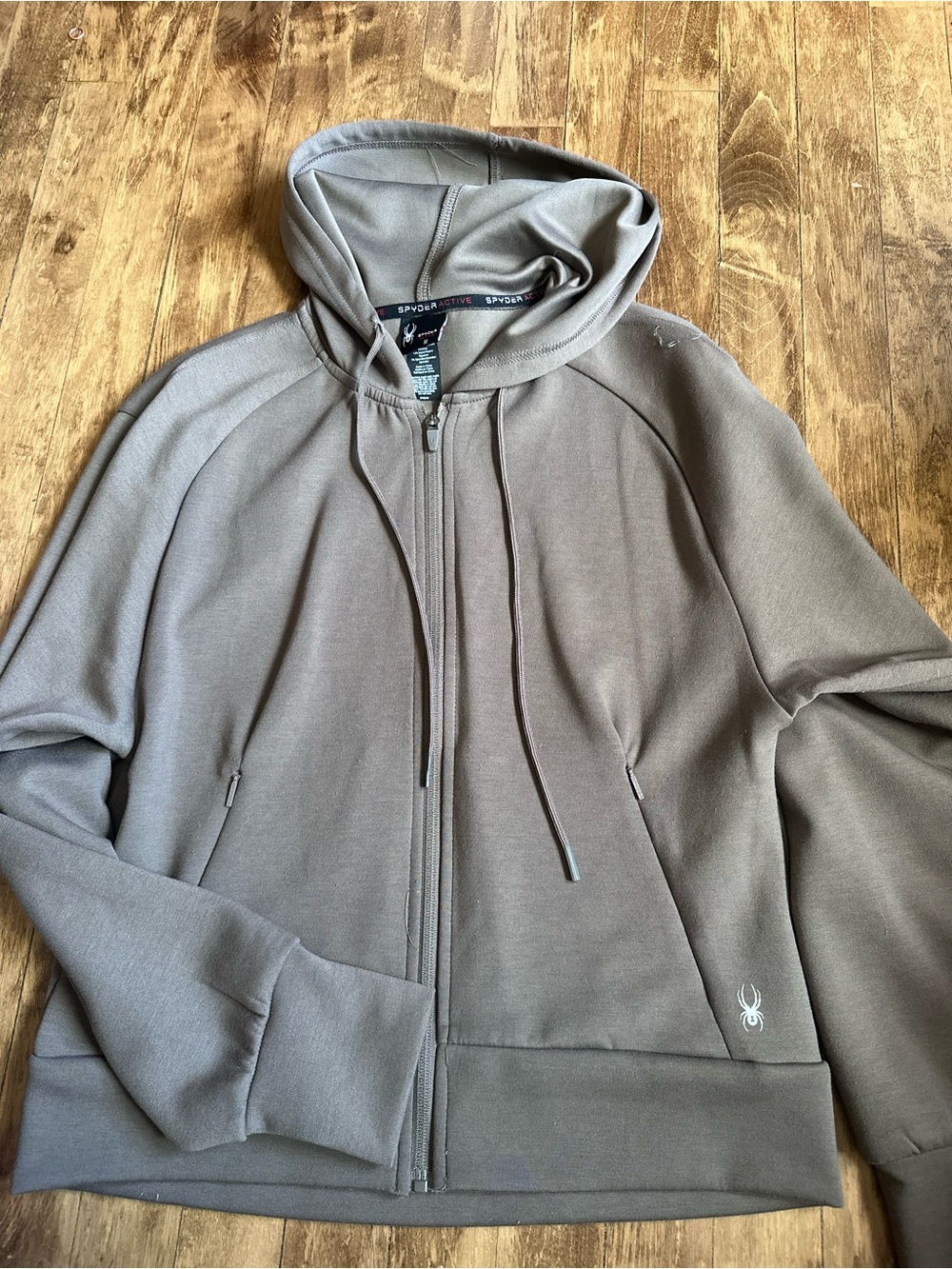 Spyder Active Full-Zip Hoodie in Taupe Brown